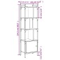 vidaXL Bücherregal mit Tür Grau Sonoma 44,5x30x154,5 cm Holzwerkstoff vidaXL Bücherregal mit Tür Grau Sonoma 44,5x30x154,5 cm Holzwerkstoff