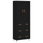 Highboard Schwarz 69,5x34x180 cm Holzwerkstoff Highboard Schwarz 69,5x34x180 cm Holzwerkstoff