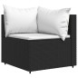 vidaXL 4-tlg. Garten-Lounge-Set mit Kissen Schwarz Poly Rattan vidaXL 4-tlg. Garten-Lounge-Set mit Kissen Schwarz Poly Rattan