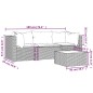 vidaXL 4-tlg. Garten-Lounge-Set mit Kissen Schwarz Poly Rattan vidaXL 4-tlg. Garten-Lounge-Set mit Kissen Schwarz Poly Rattan