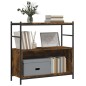 vidaXL Bücherregal Räuchereiche 80x30x78,5 cm Holzwerkstoff und Eisen vidaXL Bücherregal Räuchereiche 80x30x78,5 cm Holzwerkstoff und Eisen