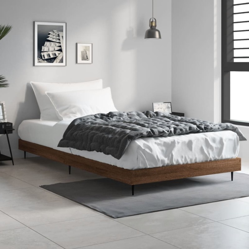 vidaXL Bettgestell Braun Eichen-Optik 90x200 cm Holzwerkstoff vidaXL Bettgestell Braun Eichen-Optik 90x200 cm Holzwerkstoff