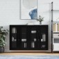 Wandschränke 2 Stk. Schwarz Holzwerkstoff Wandschränke 2 Stk. Schwarz Holzwerkstoff