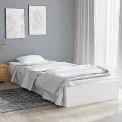 vidaXL Massivholzbett Weiß 90x190 cm