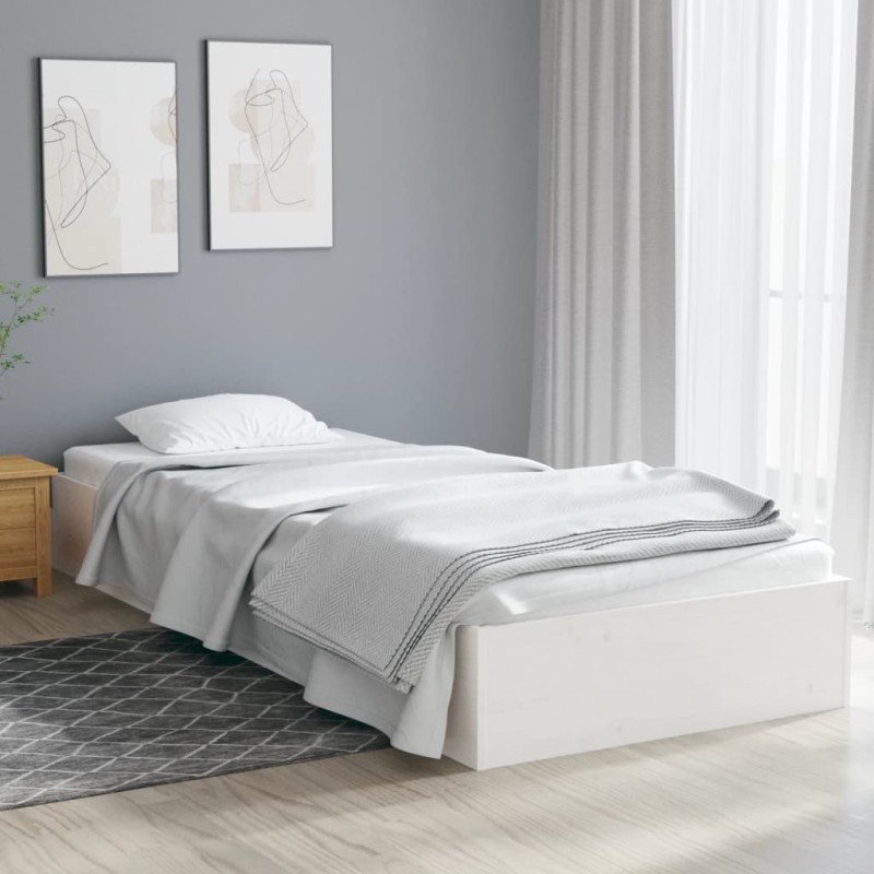 vidaXL Massivholzbett Weiß 75x190 cm vidaXL Massivholzbett Weiß 75x190 cm