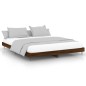vidaXL Bettgestell ohne Matratze Braun Eichen-Optik 200x200 cm vidaXL Bettgestell ohne Matratze Braun Eichen-Optik 200x200 cm