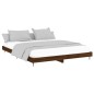 vidaXL Bettgestell ohne Matratze Braun Eichen-Optik 200x200 cm vidaXL Bettgestell ohne Matratze Braun Eichen-Optik 200x200 cm