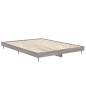 vidaXL Bettgestell Grau Sonoma 135x190 cm Holzwerkstoff vidaXL Bettgestell Grau Sonoma 135x190 cm Holzwerkstoff