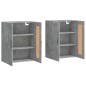 Wandschränke 2 Stk. Betongrau Holzwerkstoff Wandschränke 2 Stk. Betongrau Holzwerkstoff