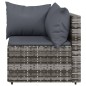 vidaXL 3-tlg. Garten-Lounge-Set mit Kissen Grau Poly Rattan vidaXL 3-tlg. Garten-Lounge-Set mit Kissen Grau Poly Rattan