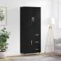 Highboard Schwarz 69,5x34x180 cm Holzwerkstoff Highboard Schwarz 69,5x34x180 cm Holzwerkstoff