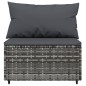 vidaXL 3-tlg. Garten-Lounge-Set mit Kissen Grau Poly Rattan vidaXL 3-tlg. Garten-Lounge-Set mit Kissen Grau Poly Rattan