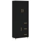 Highboard Schwarz 69,5x34x180 cm Holzwerkstoff Highboard Schwarz 69,5x34x180 cm Holzwerkstoff