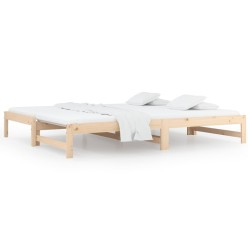 vidaXL Tagesbett Ausziehbar 2x(80x200) cm Massivholz Kiefer