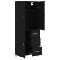 Highboard Schwarz 69,5x34x180 cm Holzwerkstoff Highboard Schwarz 69,5x34x180 cm Holzwerkstoff