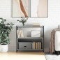 vidaXL Bücherregal Grau Sonoma 80x30x78,5 cm Holzwerkstoff und Eisen