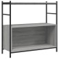 vidaXL Bücherregal Grau Sonoma 80x30x78,5 cm Holzwerkstoff und Eisen