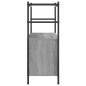 vidaXL Bücherregal Grau Sonoma 80x30x78,5 cm Holzwerkstoff und Eisen