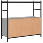 vidaXL Bücherregal Grau Sonoma 80x30x78,5 cm Holzwerkstoff und Eisen