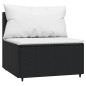 vidaXL 3-tlg. Garten-Lounge-Set mit Kissen Schwarz Poly Rattan vidaXL 3-tlg. Garten-Lounge-Set mit Kissen Schwarz Poly Rattan