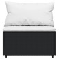 vidaXL 3-tlg. Garten-Lounge-Set mit Kissen Schwarz Poly Rattan vidaXL 3-tlg. Garten-Lounge-Set mit Kissen Schwarz Poly Rattan