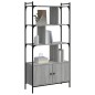 vidaXL Bücherregal mit Türen Grau Sonoma 76,5x30x154,5cm Holzwerkstoff vidaXL Bücherregal mit Türen Grau Sonoma 76,5x30x154,5cm Holzwerkstoff