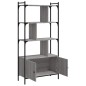vidaXL Bücherregal mit Türen Grau Sonoma 76,5x30x154,5cm Holzwerkstoff vidaXL Bücherregal mit Türen Grau Sonoma 76,5x30x154,5cm Holzwerkstoff