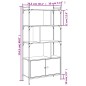 vidaXL Bücherregal mit Türen Grau Sonoma 76,5x30x154,5cm Holzwerkstoff vidaXL Bücherregal mit Türen Grau Sonoma 76,5x30x154,5cm Holzwerkstoff