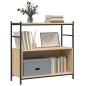 vidaXL Bücherregal Sonoma-Eiche 80x30x78,5 cm Holzwerkstoff und Eisen vidaXL Bücherregal Sonoma-Eiche 80x30x78,5 cm Holzwerkstoff und Eisen