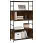 vidaXL Bücherregal Räuchereiche 80x30x145,5 cm Holzwerkstoff und Eisen vidaXL Bücherregal Räuchereiche 80x30x145,5 cm Holzwerkstoff und Eisen