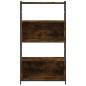 vidaXL Bücherregal Räuchereiche 80x30x145,5 cm Holzwerkstoff und Eisen vidaXL Bücherregal Räuchereiche 80x30x145,5 cm Holzwerkstoff und Eisen