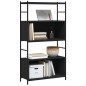 vidaXL Bücherregal Schwarz 80x30x145,5 cm Holzwerkstoff und Eisen vidaXL Bücherregal Schwarz 80x30x145,5 cm Holzwerkstoff und Eisen