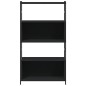 vidaXL Bücherregal Schwarz 80x30x145,5 cm Holzwerkstoff und Eisen vidaXL Bücherregal Schwarz 80x30x145,5 cm Holzwerkstoff und Eisen