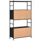 vidaXL Bücherregal Schwarz 80x30x145,5 cm Holzwerkstoff und Eisen vidaXL Bücherregal Schwarz 80x30x145,5 cm Holzwerkstoff und Eisen