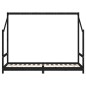 vidaXL Kinderbett Schwarz 80x200 cm Massivholz Kiefer vidaXL Kinderbett Schwarz 80x200 cm Massivholz Kiefer