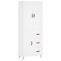 Highboard Weiß 69,5x34x180 cm Holzwerkstoff Highboard Weiß 69,5x34x180 cm Holzwerkstoff
