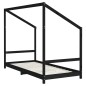 vidaXL Kinderbett Schwarz 90x200 cm Massivholz Kiefer vidaXL Kinderbett Schwarz 90x200 cm Massivholz Kiefer