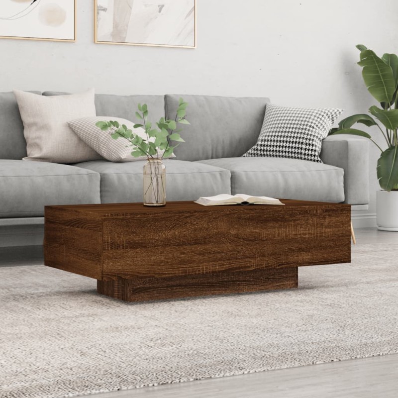 vidaXL Couchtisch Braun Eichen-Optik 100x49,5x31 cm Holzwerkstoff vidaXL Couchtisch Braun Eichen-Optik 100x49,5x31 cm Holzwerkstoff