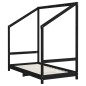 vidaXL Kinderbett Schwarz 80x160 cm Massivholz Kiefer vidaXL Kinderbett Schwarz 80x160 cm Massivholz Kiefer