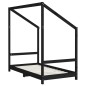 vidaXL Kinderbett Schwarz 80x160 cm Massivholz Kiefer vidaXL Kinderbett Schwarz 80x160 cm Massivholz Kiefer