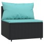 vidaXL 3-tlg. Garten-Lounge-Set mit Kissen Schwarz Poly Rattan vidaXL 3-tlg. Garten-Lounge-Set mit Kissen Schwarz Poly Rattan