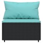 vidaXL 3-tlg. Garten-Lounge-Set mit Kissen Schwarz Poly Rattan vidaXL 3-tlg. Garten-Lounge-Set mit Kissen Schwarz Poly Rattan