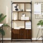 vidaXL Bücherregal mit Türen Braun Eiche 76,5x30x154,5cm Holzwerkstoff vidaXL Bücherregal mit Türen Braun Eiche 76,5x30x154,5cm Holzwerkstoff