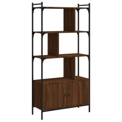 vidaXL Bücherregal mit Türen Braun Eiche 76,5x30x154,5cm Holzwerkstoff