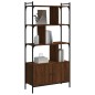 vidaXL Bücherregal mit Türen Braun Eiche 76,5x30x154,5cm Holzwerkstoff vidaXL Bücherregal mit Türen Braun Eiche 76,5x30x154,5cm Holzwerkstoff