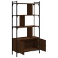 vidaXL Bücherregal mit Türen Braun Eiche 76,5x30x154,5cm Holzwerkstoff vidaXL Bücherregal mit Türen Braun Eiche 76,5x30x154,5cm Holzwerkstoff