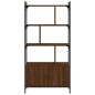 vidaXL Bücherregal mit Türen Braun Eiche 76,5x30x154,5cm Holzwerkstoff vidaXL Bücherregal mit Türen Braun Eiche 76,5x30x154,5cm Holzwerkstoff