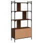 vidaXL Bücherregal mit Türen Braun Eiche 76,5x30x154,5cm Holzwerkstoff vidaXL Bücherregal mit Türen Braun Eiche 76,5x30x154,5cm Holzwerkstoff