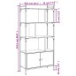 vidaXL Bücherregal mit Türen Braun Eiche 76,5x30x154,5cm Holzwerkstoff vidaXL Bücherregal mit Türen Braun Eiche 76,5x30x154,5cm Holzwerkstoff
