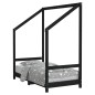 vidaXL Kinderbett Schwarz 70x140 cm Massivholz Kiefer vidaXL Kinderbett Schwarz 70x140 cm Massivholz Kiefer